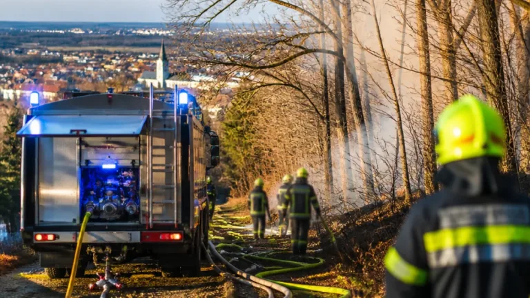 Mehrere Einsätze: Feuerwehr Mattersburg unterstützt bei Waldbrand und befreit Aufzug