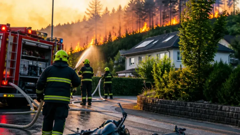 Mehrere Einsätze im Bezirk Baden: Waldbrände, Menschenrettung und Verkehrsunfälle