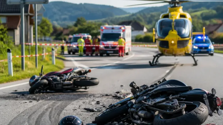 Mehrere Motorradunfälle am 7. August: Drei Verletzte, teils schwer verletzt