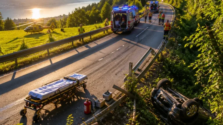 Mehrere Verletzte bei spektakulärem Überschlag in Millstatt – aufwendige Bergung
