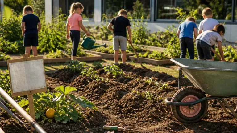 Mittelschule Bad Schallerbach legt Gemüseacker an – Kinder lernen praxisnahes Gemüsebauen