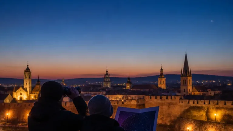 Mond und Abendstern am Abendhimmel: Beobachten in Wiener Neustadt