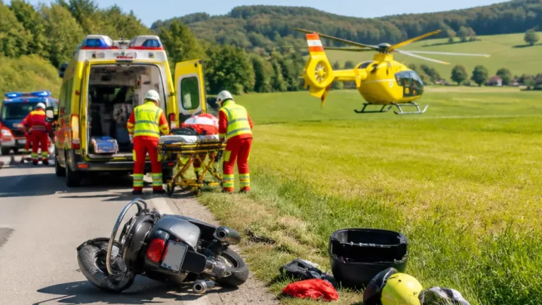 Mopedsturz und Hubschraubereinsatz: Was der Vorfall für Verkehrssicherheit im Bezirk bedeutet