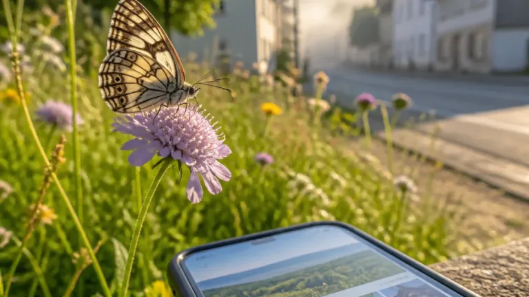 Morgengrüße aus dem Netz: Schachbrettfalter sorgt für kurze Naturbegegnung online