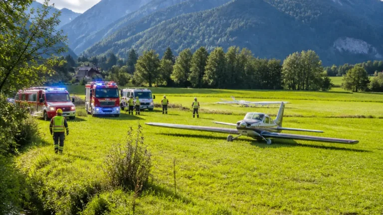 Motorflugzeug landet bei Schleppflug in Kirchdorf in Tirol not — keine Verletzten