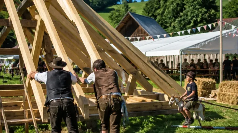 Nach 16 Jahren: Wiedener bringen das traditionelle Hochzeits‑Absperren in Rossegg zurück