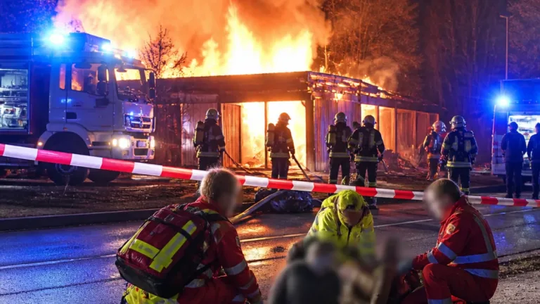 Nächtlicher Brand in Neusiedl: Holzzubau zerstört, zwei Personen versorgt