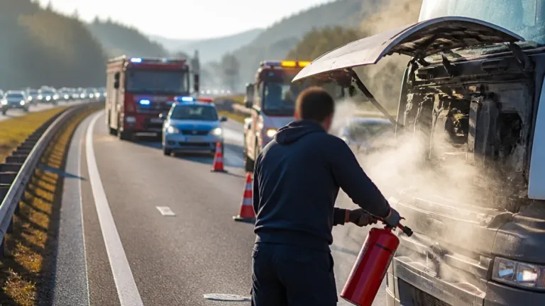 Nahezu-Lkw-Brand auf der A2: Zufälliger Brandschutzbeauftragter verhinderte Schlimmeres