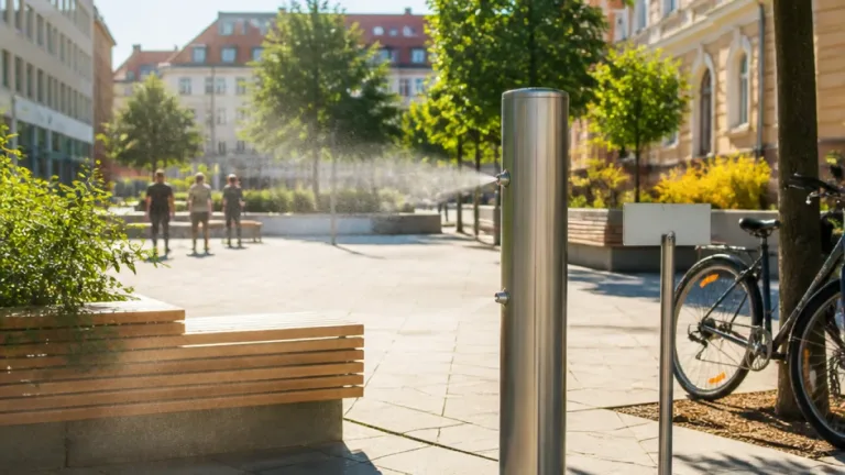 Neuer Trinkbrunnen am BORG‑Platz eröffnet: Kostenloses Wasser, Hundetränke und Sprühnebel