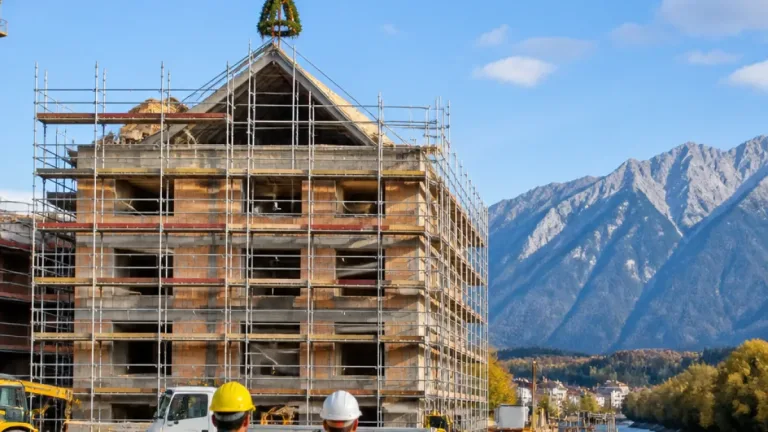 Neues Rotkreuz Zentrum am Sillufer erreicht Rohbau – Umzug für Sommer 2027 geplant
