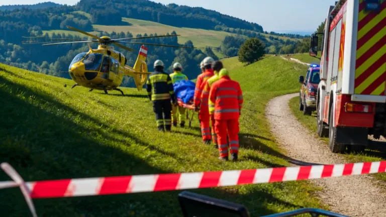 Notfall bei Feldarbeit in Gresten‑Land: Hubschrauberrettung unterstützte Rettungsdienst