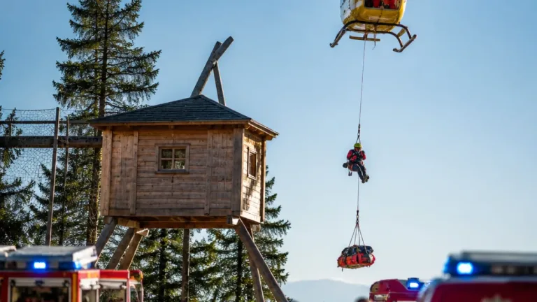 Notfall im Kletterpark Mönichkirchen: Patient nach Einsatz mit Hubschrauber abtransportiert