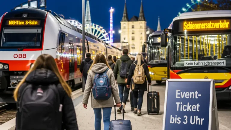 Öffentlich bequem zum Villacher Kirchtag: Nachtzüge, Event-Ticket und Schienenersatzverkehr