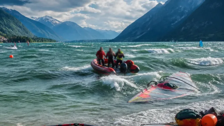 Orkanartige Böen am Achensee: Wasserrettung Schwaz/Achensee bewältigt acht Einsätze