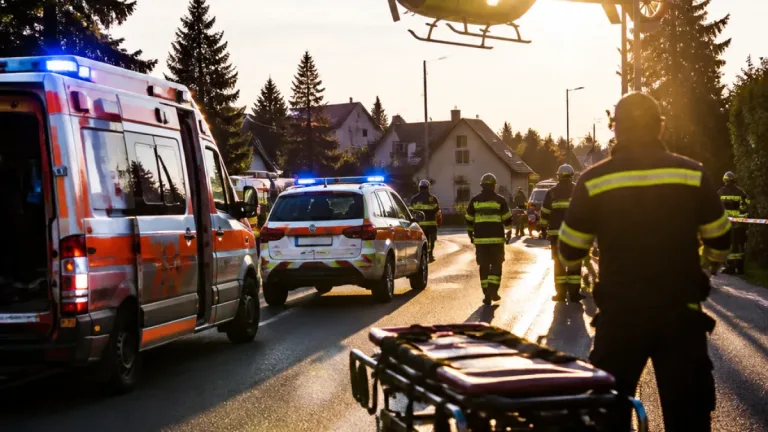 Person in Stoob von Pkw erfasst – Rettungshubschrauber im Einsatz, leicht verletzt