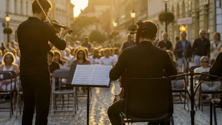 Pfarrgasse wird Bühne: Open-Space-Konzert brachte Klassik mitten in Horn