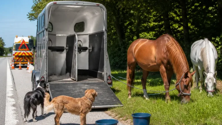 Pferde und Hunde bei Hitze von Autobahn-Parkplatz Glanegg gerettet