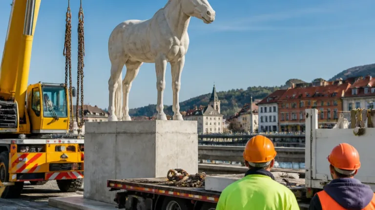 Pferdeskulptur «Freiheit» erhält neuen Platz in Bruck an der Mur