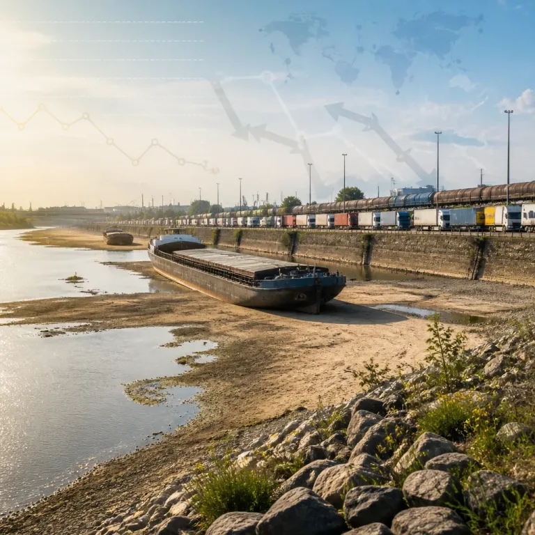 Niedrigwasser im Rhein bedroht Transportkette: Ökonomen warnen vor deutlich größeren Schäden