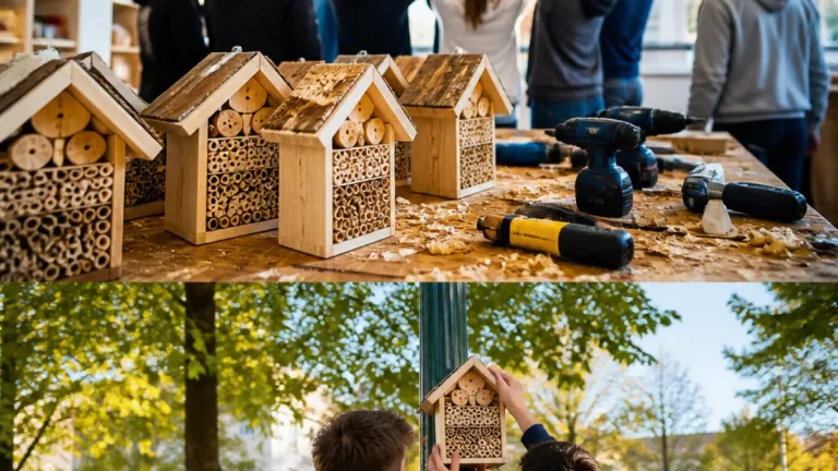 Polytechniker aus Korneuburg bauen Bienenhotels für die Stadt