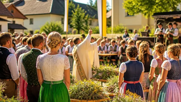 Pustritz feierte Kräutersegnung mit Tracht, Musik und Frühschoppen