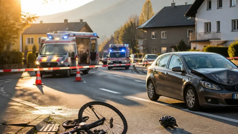 Radfahrer bei Abbiegemanöver in St. Stefan schwer verletzt — L139 gesperrt