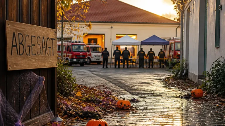 Regen zwingt Lanzendorfer Gruselgasse abzusagen — Ersatzprogramm beim Feuerwehrhaus