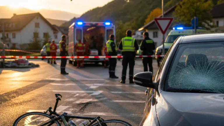 Rennradfahrer nach Kollision in Grein per Hubschrauber ins Spital gebracht