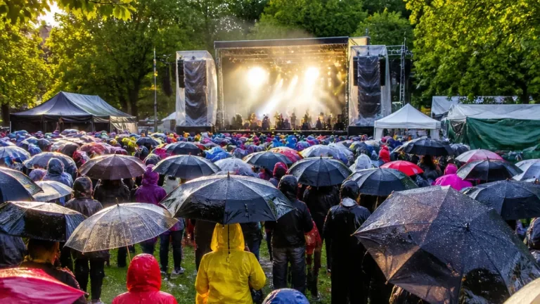 Rock- und Metal-Konzert im Bürgermeistergarten: Regen stoppt die Stimmung nicht