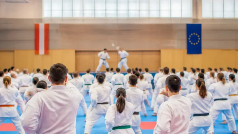 Rund 200 Karateka trainierten vier Tage intensiv in der Oberwarter Sporthalle