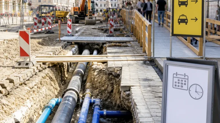 Sanierung am Kaiser-Josef-Platz: Arbeiten schreiten voran, Einschränkungen bleiben