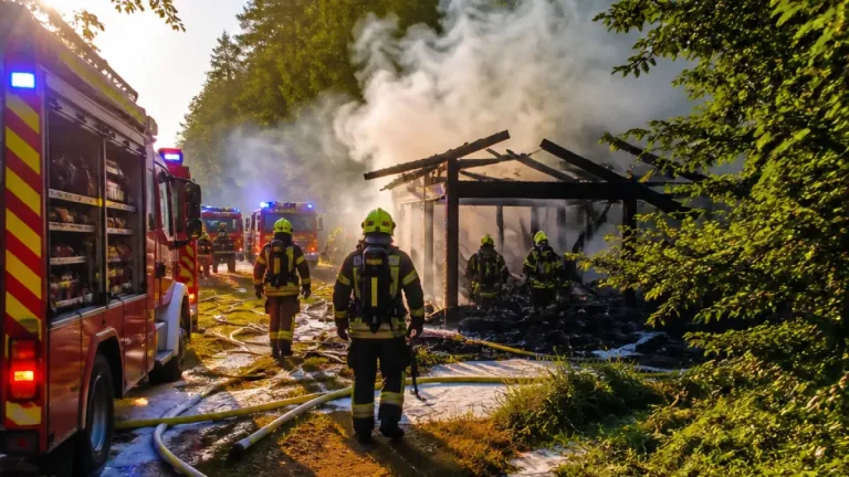 Schnelles Eingreifen verhindert Waldbrand nach Schuppenbrand in St. Michael