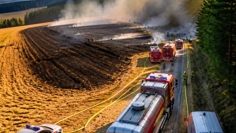 Schnelles Eingreifen verhinderte Ausbreitung: Flurbrand in Holzschlag gelöscht