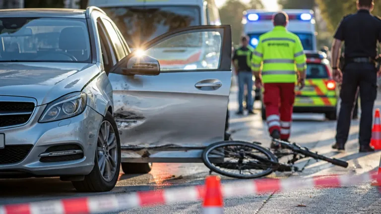 Schwerer Fahrradunfall in Marchtrenk: Radfahrer nach Kollision mit Mercedes im Klinikum Wels