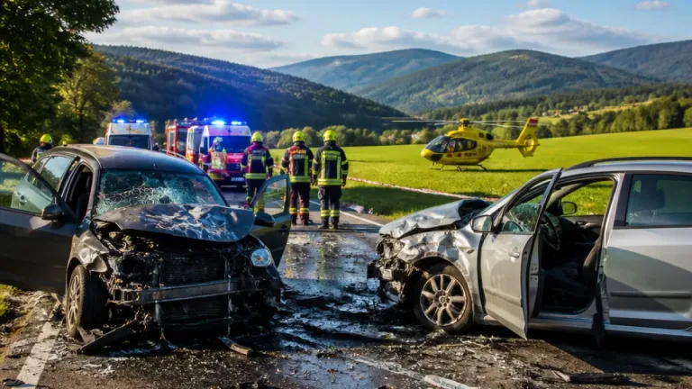 Schwerer Frontalcrash in Teufenbach‑Katsch: Mann lebensgefährlich verletzt