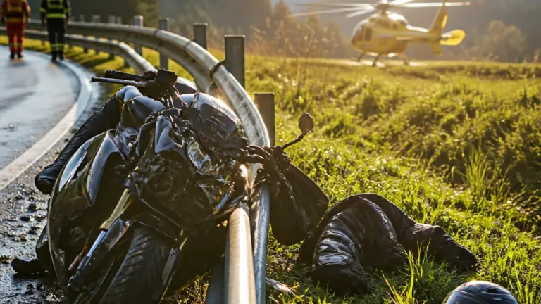 Schwerer Motorradunfall auf L1160: 20-Jährige mit Rettungshubschrauber ins Krankenhaus