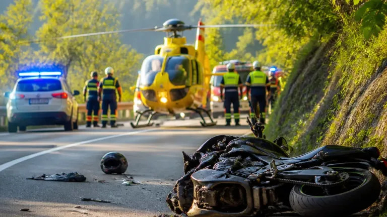 Schwerer Motorradunfall auf Thierseestraße in Kufstein: Biker ins Innsbrucker Klinikum geflogen