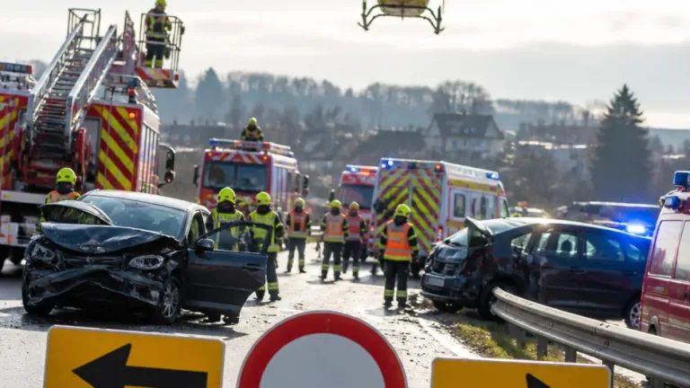 Schwerer Unfall auf B1 bei Edt bei Lambach: Mehrere Verletzte, Sperre und Rettungskräfte im Einsatz