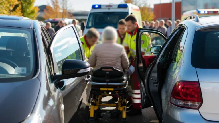 Seniorin in Feldkirchen beim Aussteigen zwischen zwei Autos eingeklemmt und verletzt