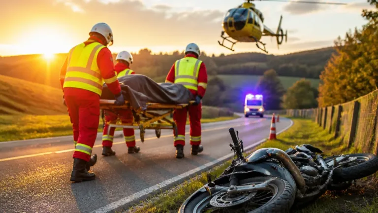 Seniorin stürzt bei Motorradfahrt in Watzelsdorf: Flugrettung bringt schwer Verletzte ins Spital