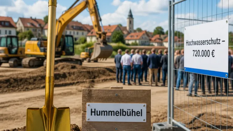 Spatenstich in St. Georgen: Erstes von fünf Rückhaltebecken startet Hochwasserschutz