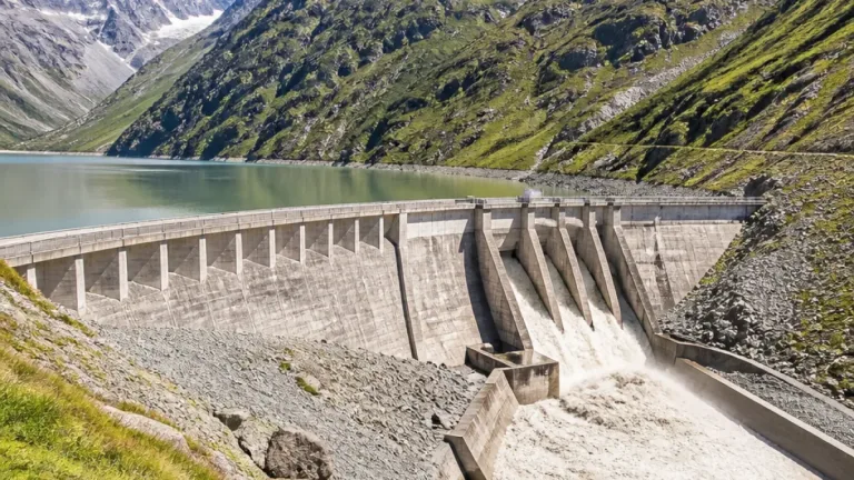 Speicher Gepatsch dämpft Hochwasserwelle nach heftigem Starkregen im Kaunertal