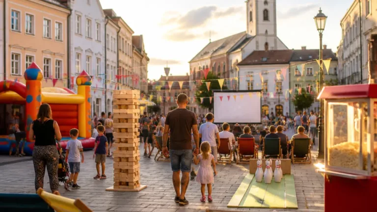 Spielenachmittag und Open‑Air‑Kino am Stadtplatz: Gratis-Familienprogramm in Braunau