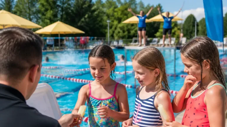 SPÖ überrascht Kinder im Freibad St. Johann mit Gratis-Eis und macht auf Freibäder aufmerksam