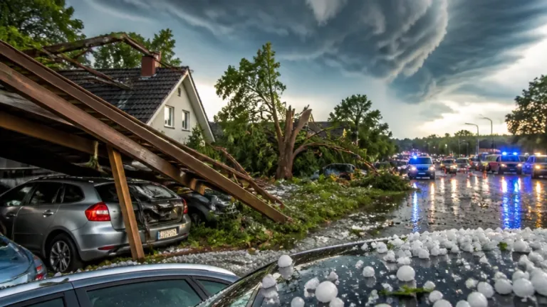 Superzelle mit Orkanböen und Hagel trifft Teile von Baden-Württemberg – Warnung vor weiteren Unwettern