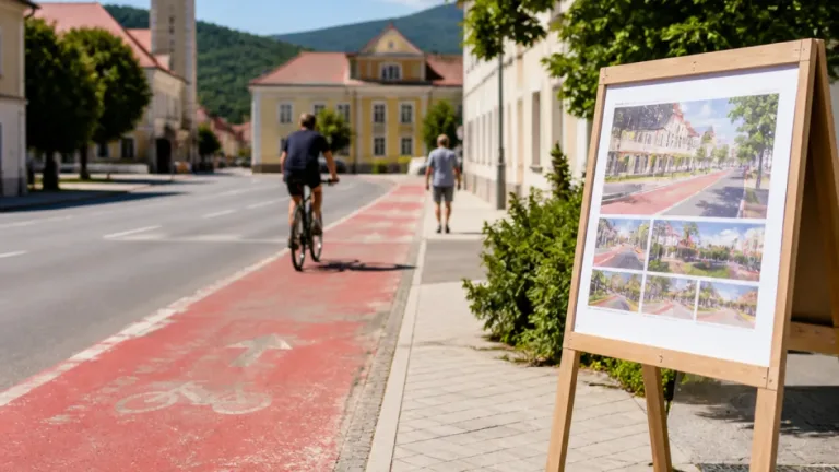 Ternitz setzt auf rote Radfahrstreifen – Debatte über Farbe und Haltbarkeit