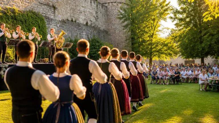 Tradition und historische Tänze: Siebenbürger Volkstanzgruppe in den Burggartenkonzerten in Wels