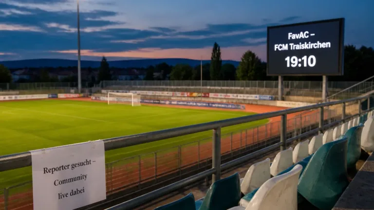 Traiskirchen: Regionalliga-Duell FavAC – FCM Traiskirchen am 16. Oktober ohne Live-Ticker-Reporter