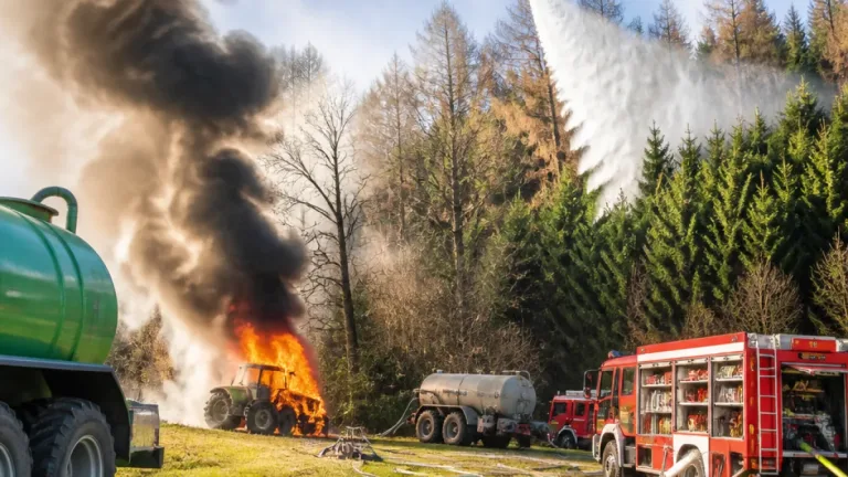 Traktor setzt Waldrand in Altenberg in Brand – rund 150 Einsatzkräfte bekämpfen Flammen