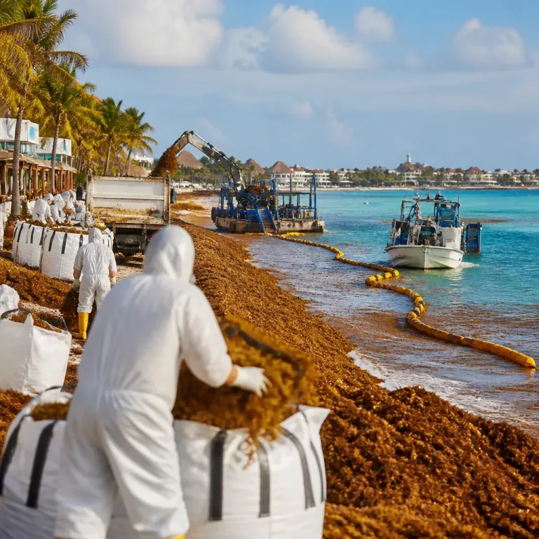 Mexiko plant Großprogramm gegen Explosion der Sargassum‑Algen an der Karibikküste
